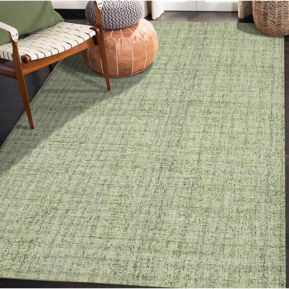 AMER Rugs Laurel LAU-21 Hand-Tufted Plaid Transitional Area Rug Apple Green 8'6" x 11'6"