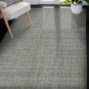 AMER Rugs Laurel LAU-22 Hand-Tufted Plaid Transitional Area Rug Blue Spruce 8'6" x 11'6"