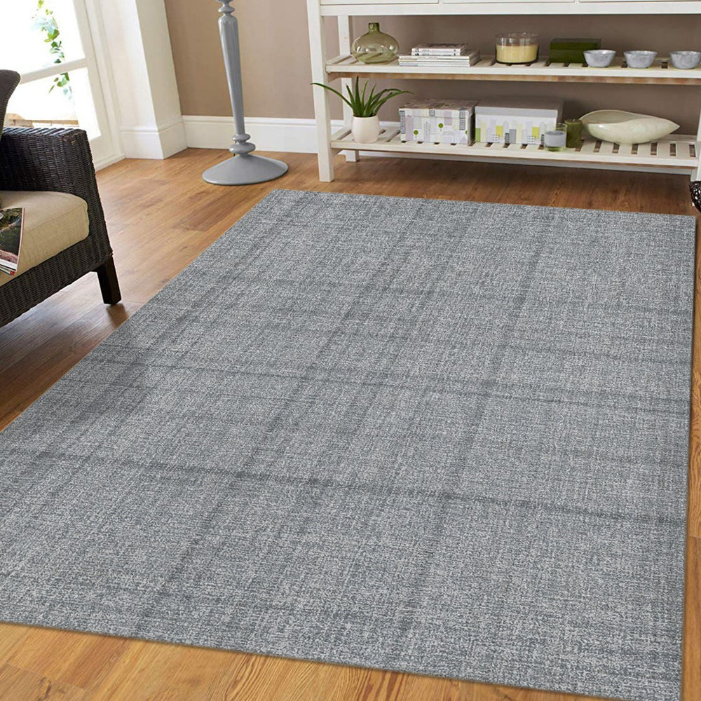 AMER Rugs Laurel LAU-3 Hand-Tufted Plaid Transitional Area Rug Gray 8'6" x 11'6"