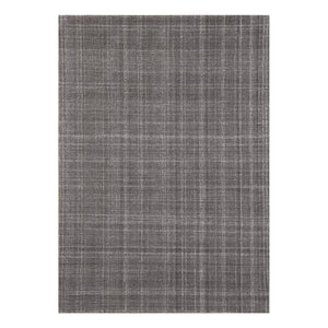 AMER Rugs Laurel LAU-5 Hand-Tufted Plaid Transitional Area Rug Graphite 8'6" x 11'6"