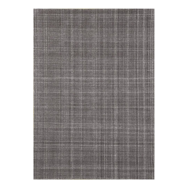 AMER Rugs Laurel LAU-5 Hand-Tufted Plaid Transitional Area Rug Graphite 8'6" x 11'6"
