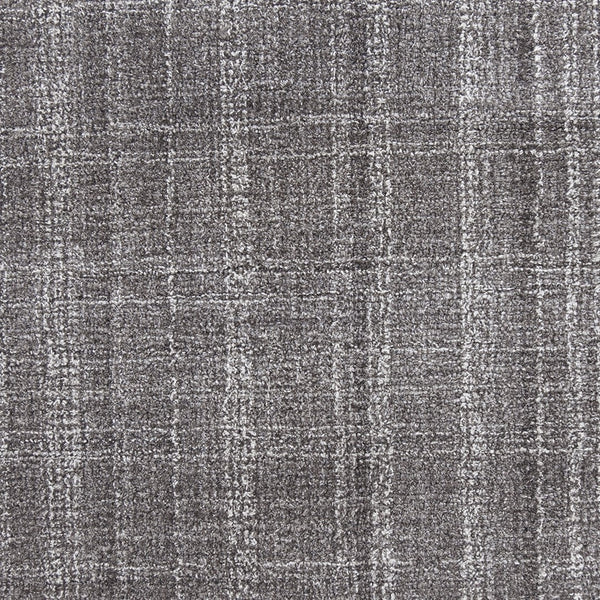 AMER Rugs Laurel LAU-5 Hand-Tufted Plaid Transitional Area Rug Graphite 8'6" x 11'6"