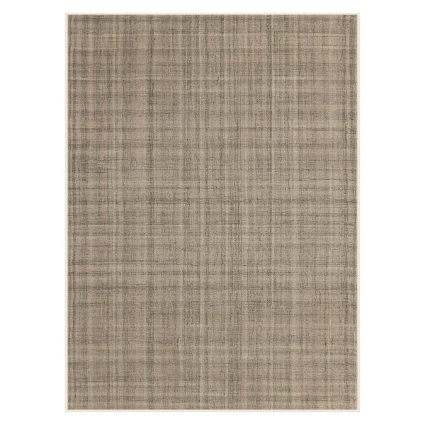 AMER Rugs Laurel LAU-7 Hand-Tufted Plaid Transitional Area Rug Champagne 8'6" x 11'6"