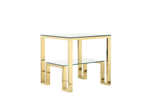 Shatana Home Laurence Side Table High Polish Gold