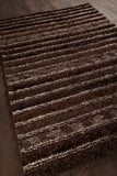 Chandra Rugs Lavasa 100% Polyester Hand-Woven Contemporary Shag Rug Brown/Taupe/Tan 7'9 x 10'6