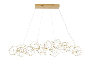Bethel Gold LED Chandelier in Stainless Steel