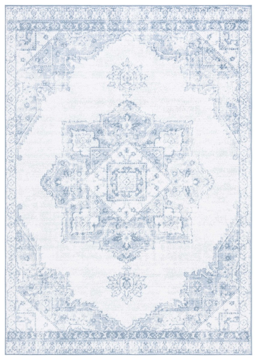 Safavieh Layla 100 Power Loomed Rug Ivory Grey / Blue 9' x 12'