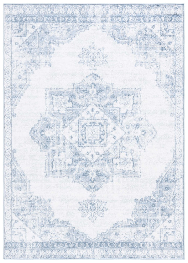 Safavieh Layla 100 Power Loomed Rug Ivory Grey / Blue 9' x 12'