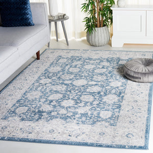 Safavieh Layla 101 Power Loomed Rug Blue / Ivory Grey 9' x 12'
