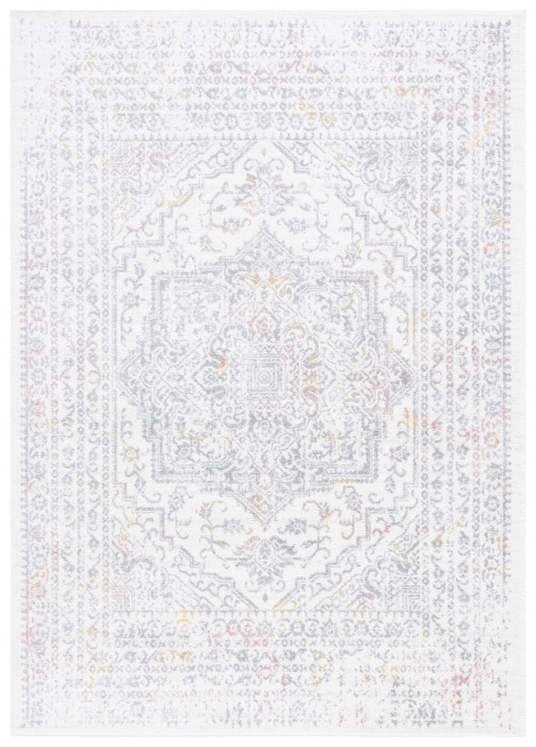 Safavieh Layla 103 Power Loomed Rug Ivory Grey / Pink 9' x 12'