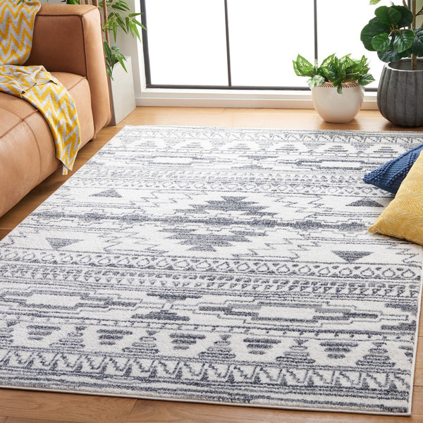 Safavieh Layla 105 Power Loomed Rug Ivory / Grey 9' x 12'