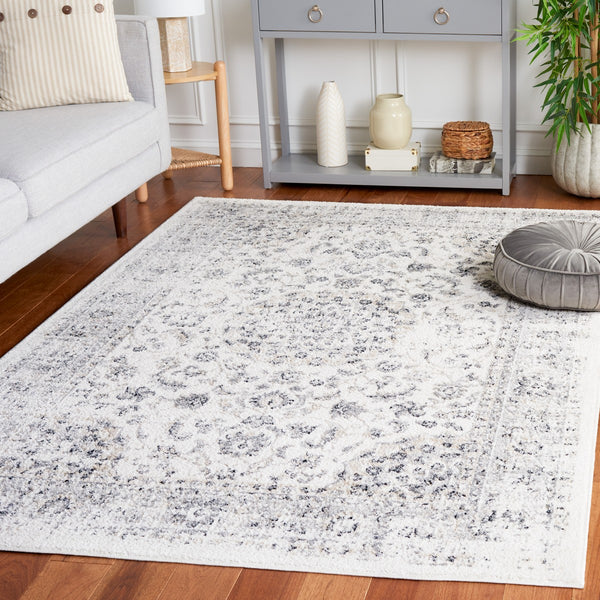 Safavieh Layla 106 Power Loomed Rug Ivory / Grey 9' x 12'