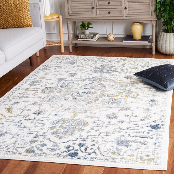 Safavieh Layla 112 Power Loomed Rug Ivory Grey / Blue 9' x 12'