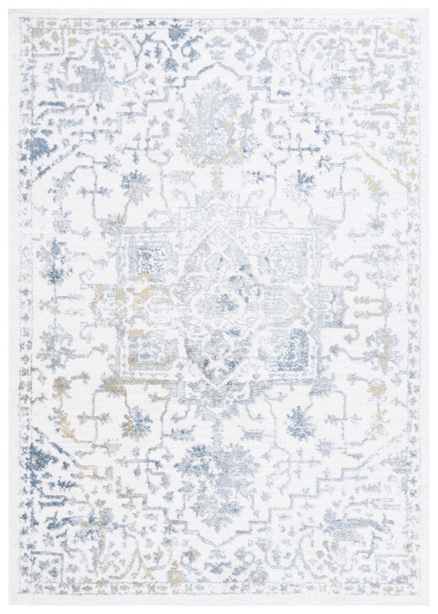 Safavieh Layla 112 Power Loomed Rug Ivory Grey / Blue 9' x 12'