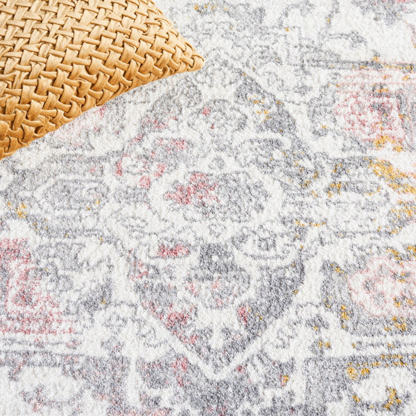 Safavieh Layla 113 Power Loomed Rug Ivory Grey / Pink 9' x 12'