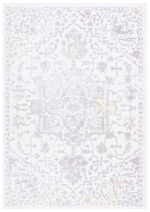 Safavieh Layla 113 Power Loomed Rug Ivory Grey / Pink 9' x 12'