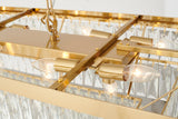 Bethel Gold Chandelier in Metal & Crystal