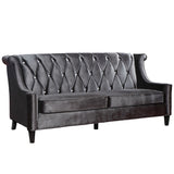 Barrister Wood/Velvet 100% Polyester Sofa