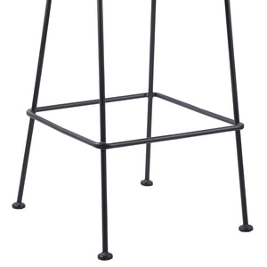 Acapulco 26" Indoor Outdoor Steel Bar Stool with Grey Rope