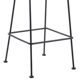 Acapulco 30" Indoor Outdoor Steel Bar Stool with Grey Rope