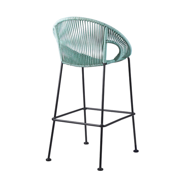 Acapulco 26" Indoor Outdoor Steel Bar Stool with Wasabi Rope