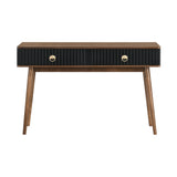 Amigo Mdf With Walnut Veneer & Solid Rubberwood Console Table