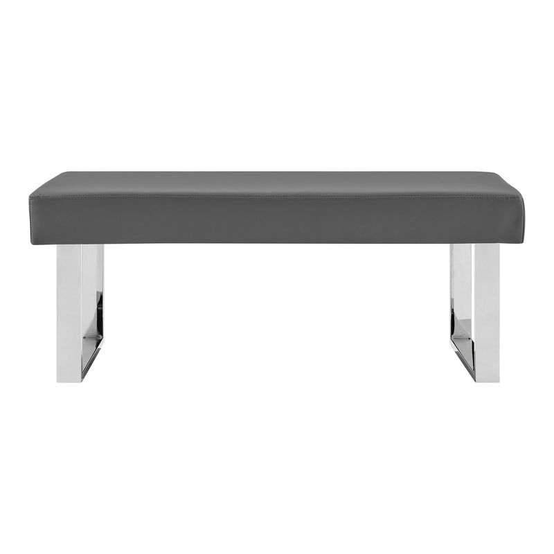 Chrome best sale dining bench