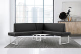 Amanda Black Corner Sofa