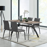 Andes Ceramic and Metal Rectangular Dining Room Table