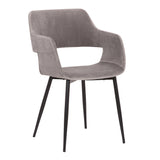 Ariana Black Steel/Fabric/Plywood Polyester Dining Chair