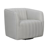 Aries Wood/Foam/Leather/Metal Leather Swivel Chair