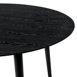 Arcadia 42" Round Dining Table in Black Wood