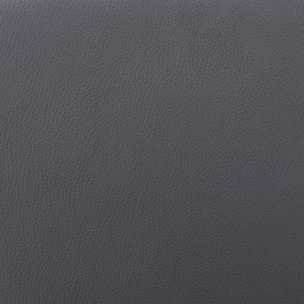Aspen Adjustable Swivel Grey Faux Leather and Walnut Wood Bar Stool with Black Base