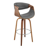 Arya Bent Wood/Metal/Faux Leather 100% Polyurethane Bar Stool