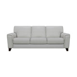 Bergen Wood/Foam/Leather/Metal Leather Sofa