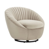 Bella Eucalyptus/Carb P2 Plywood,Z-Spring,Foam,Fabric,Metal Rotation Base 100% Polyester Swivel Chair