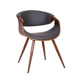 Butterfly Walnut Metal,Faux Leather,Plywood 100% Polyurethane Dining Chair