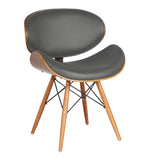 Cassie Walnut Wood/Faux Leather/Leatherette/Metal 100% Polyurethane Dining Chair