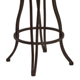 Celeste 26" Counter Height Metal Swivel Barstool in Bandero Espresso Fabric and Auburn Bay Finish