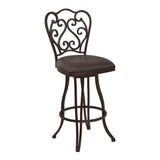 Celeste Iron/Wood/Fabric/Foam 100% Polyester/Urethane Foam Barstool