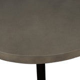 Chester Modern Concrete and Acacia Round Coffee Table