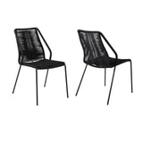 Clip Steel/Rope Polypropelene Outdoor Dining Chair