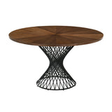 Cirque Mdf/Veneer/Metal Dining Table