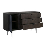 Cross Solid Oak and Metal 3 Drawer Dresser