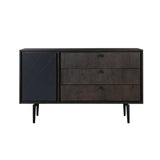 Cross Mdf + Oak Veneer + Solid Oak + Metal Legs + P;Ywood Slats Dresser