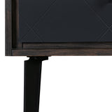 Cross Solid Oak and Metal Nightstand