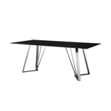 Cressida Fabric/Plywood/Metal Dining Table