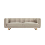 Delilah Eucalyptus/Carb P2 Plywood,Z-Spring,Foam,Pocket Spring,Fabric,Steinless Steel Feet 100% Polyester Sofa