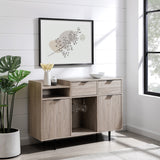 Walker Edison Lincoln Modern/Contemporary 48" Modern 2-Drawer and 2-Door Bar Cabinet LCDK48BRBH