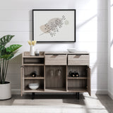 Walker Edison Lincoln Modern/Contemporary 48" Modern 2-Drawer and 2-Door Bar Cabinet LCDK48BRBH